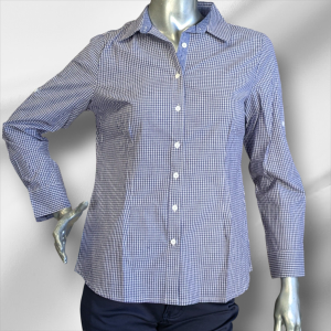 CAMISA ENTALLADA AZUL MUJER