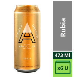 Cerveza Andes Rubia Lata X 473 Ml