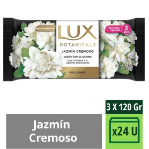 Jabón Lux Jazmín Cremoso Piel Suave 3 X 120 Gr
