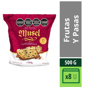 Pan Dulce Musel Con Frutas Y Pasas X 500 Gr