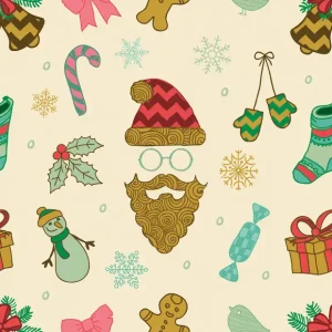 Patrón Navideño Para Sublimar 50