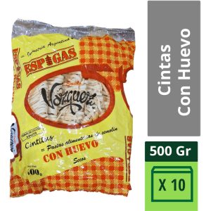 Fideos Vazquez Cintas Anchas Laminado Con Huevo X 500 Gr